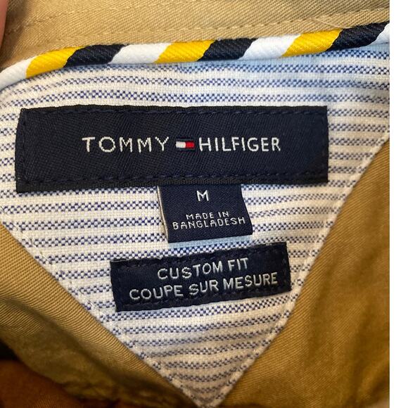 Tommy Hilfiger Men Size Medium Custom Fit Button-Down Shirt Color Block - Picture 3 of 6